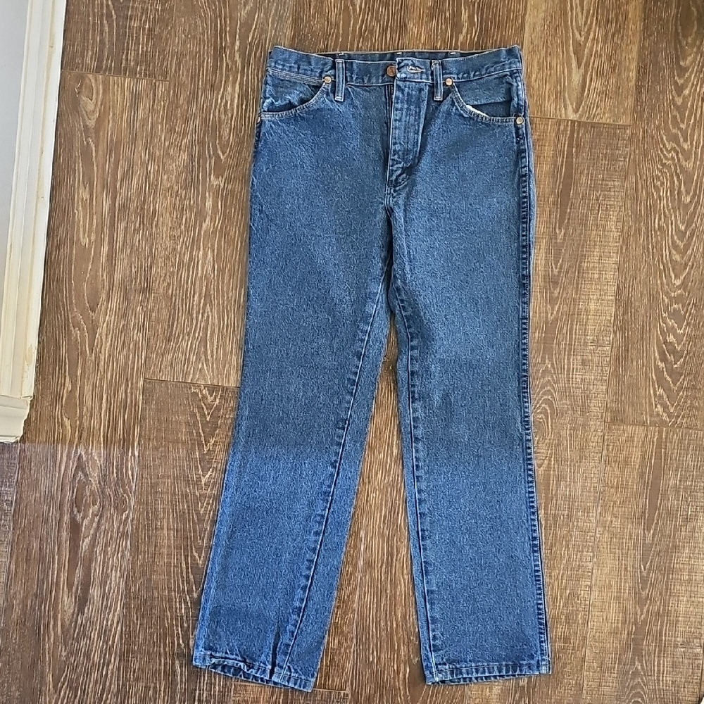 Wrangler Slim Mens Stonewash Blue Denim Jeans 30 X 30 Like New!
